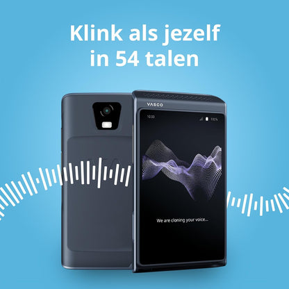 Vasco Translator Q1 | AI Stemkloning Vertaalmachine | 113 Talen | Kosteloos internet in bijna 200 landen (Slate Blue)