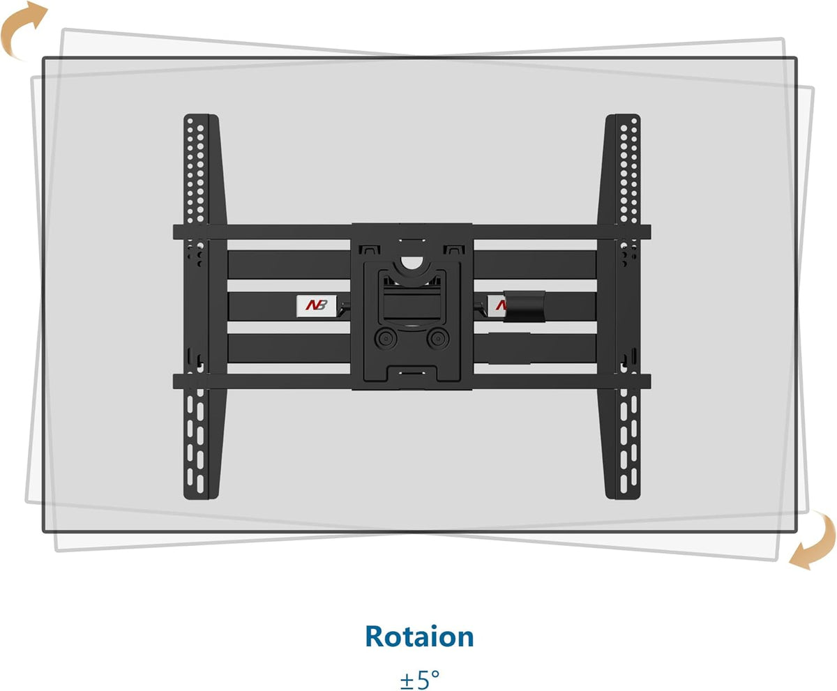 TV Wandbeugel – TV Muurbeugel – TV Beugel – TV Muursteun – TV Ophangbeugel – Voor 75-110 Inch – Dubbele Arm, Draagkracht Tot 90,9 Kg
