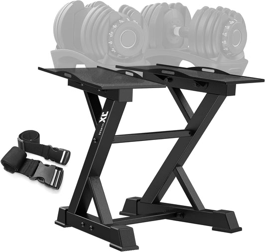 Halterstandaard – Verstelbare Halterrek – Dumbbell Rek – Fitnessstandaard – Halterhouder – Ergonomisch Ontwerp – Gehard Koolstofstaal Zwart