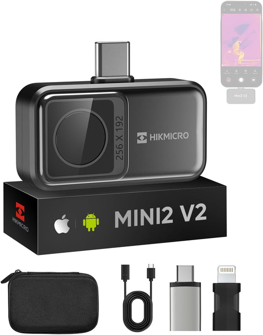 Thermische Camera – Warmtebeeldcamera – Infraroodcamera – Temperatuurmeter – Inspectie Camera – Compact & Lichtgewicht – Haarscherpe 256x192 IR Resolutie