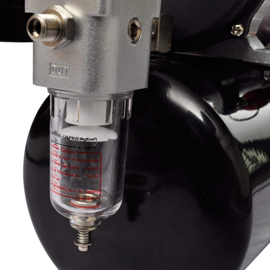 Airbrushset – Airbrush Compressor – Spuitpistool – Spuitpistolen Set – Airbrush Pistool – Mini Piston Compressor – 3 Liter Luchtreservoir – Geluidsarm 47 dB