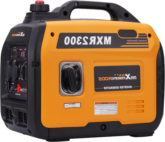 Inverter Stroomgenerator – Draagbare Generator – Noodstroomaggregaat – Camping Generator – Benzine Generator – Stil Gebruik – 2300 Watt Pieksvermogen – USB & 230V Aansluitingen - QUORE