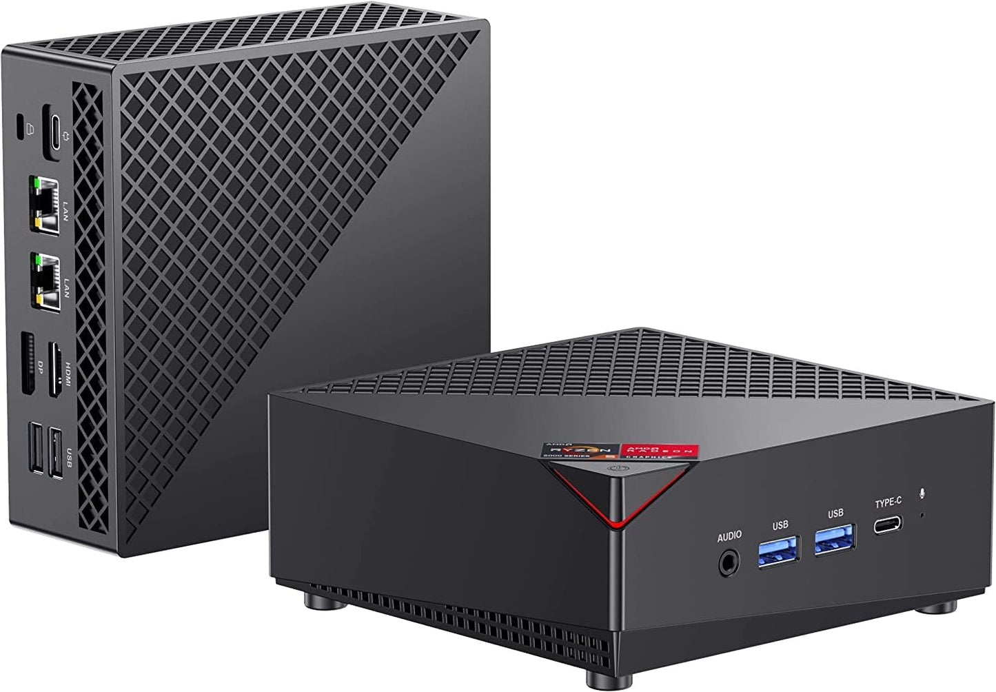 ACEMAGICIAN AM06Pro Mini-pc, AMD Ryzen 7 7730U processor (8C/16T, tot 4,5 GHz), 32 GB DDR4, 1 TB M.2 SSD, Windows 11 Pro, mini-pc met 4K Triple Display, Type-C, Dual Ethernet, WiFi 6, BT 5.2