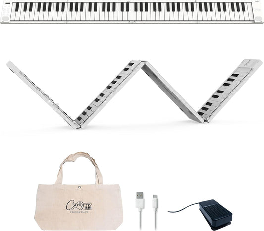 Opvouwbare digitale piano met 88 toetsen – Keyboard – Draagbare piano – Elektrische piano – MIDI controller – Lichtgewicht 1,6 kg – Oplaadbare batterij tot 8 uur