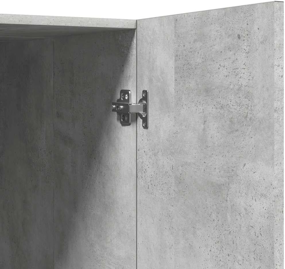 Wasmachinekast – Wasmachine Meubel – Bijkeuken Kast – Badkamer Kast – Wasruimte Meubel – Betongrijs – 70,5x71,5x91,5 cm – Vochtbestendig Spaanplaat