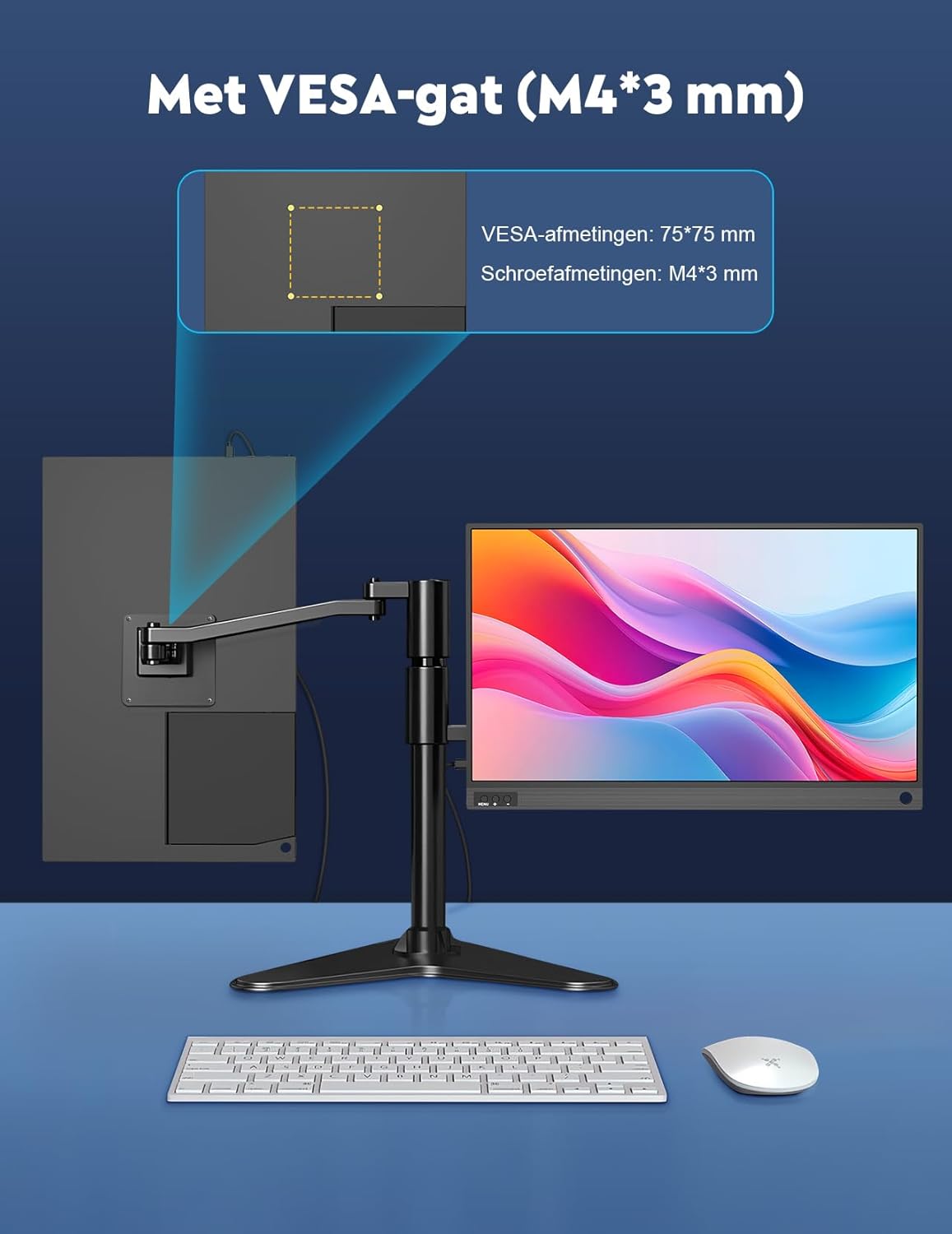 Portable Monitor 15.6" 1080P FHD Portable Monitor IPS Screen, Portable Screen Laptop Extender Plug and Play, USB C HDMI Portable Screen for Laptop/PC/Mac/Phones/PS45/Switch with Stand - QUORE