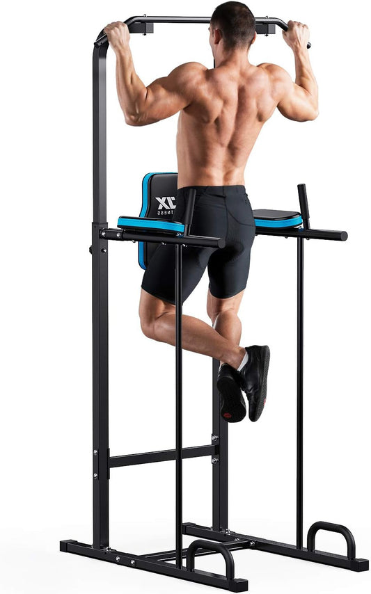 JX Fitness Power Tower Multifunctional Fitness Training Device with Pull-Up Bar for Push-ups, Pull-Ups, Dips, Abdominal Training - QUORE