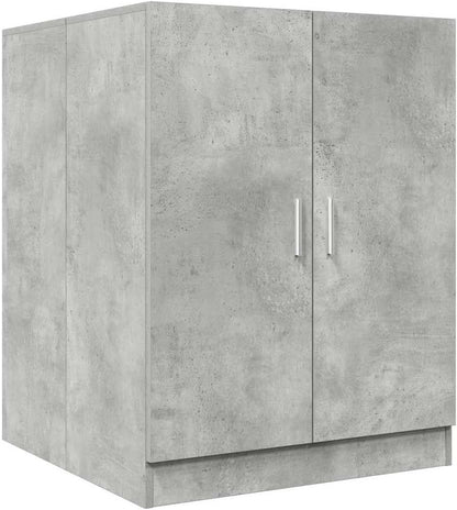 Wasmachinekast – Wasmachine Meubel – Bijkeuken Kast – Badkamer Kast – Wasruimte Meubel – Betongrijs – 70,5x71,5x91,5 cm – Vochtbestendig Spaanplaat