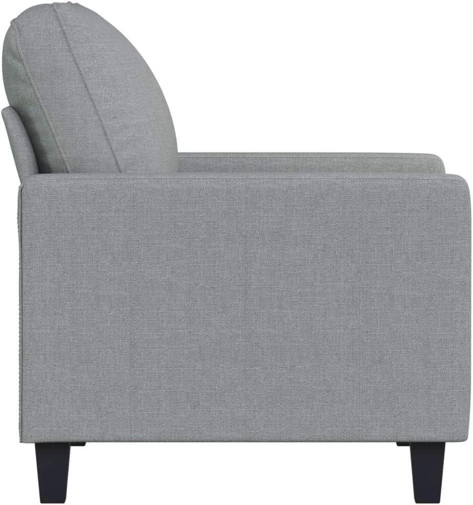 ZIRLANLV Lounge Sofa Sofa with Armrests Back Cushions, Living Room Sofa, Design Sofa Metal Frame, Available As Single, Double or Three Seater, Modern (Wine Red) (Light Grey #19)
