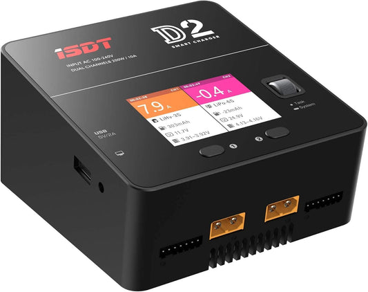 LiPo Batterijbalanslader – Dubbele Lader – RC Acculader – Hobby Oplader – Smart Acculader – 200W Max Vermogen – 12A Per Kanaal