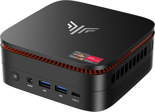 NiPoGi Pinova P1 Mini PC AΜD Ryzen 4300U W11 Pro (4C/4T, 3,7 GHz, beter dan N150) 16GB DDR4 256GB SSD 4K@60Hz Triple Display (HDMI 2.0 + Type-C + DP1.4) / WiFi 5 / BT 4.2 / LAN Computer Büro/Bildung