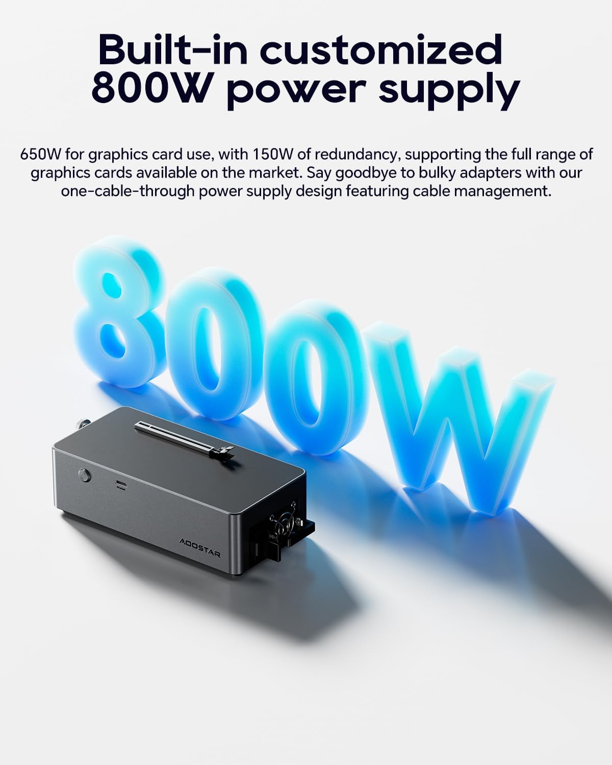 eGPU Dockingstation – Externe Grafische Kaart Dock – GPU Dockingstation – Externe GPU Behuizing – Grafische Kaart Extensie – 800W Ingebouwde Voeding – OCuLink Snelle Verbinding