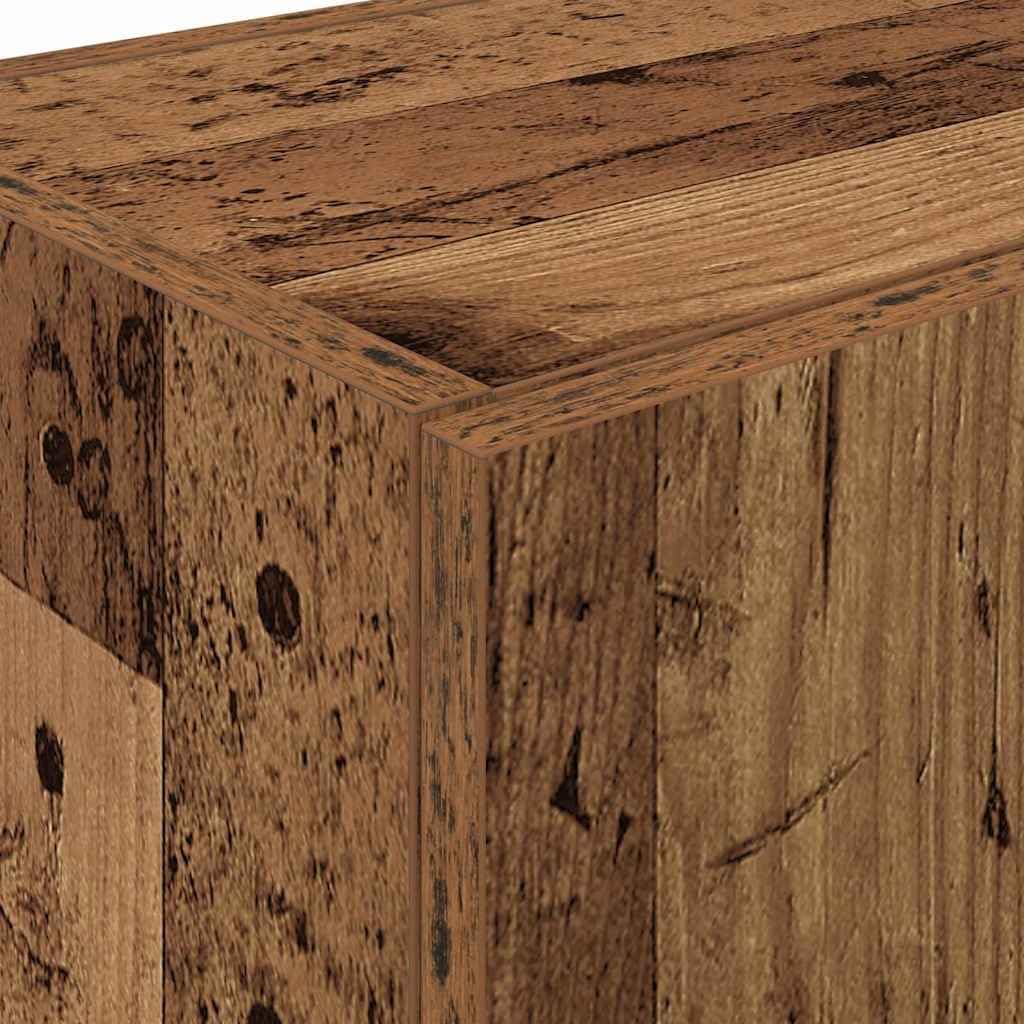 Keukenkast – Wandkast – Opbergkast – Kast – Keukenmeubel – Rustieke Oude Houtlook – Verstelbare Planken – Wandmontage 60x50x180 cm