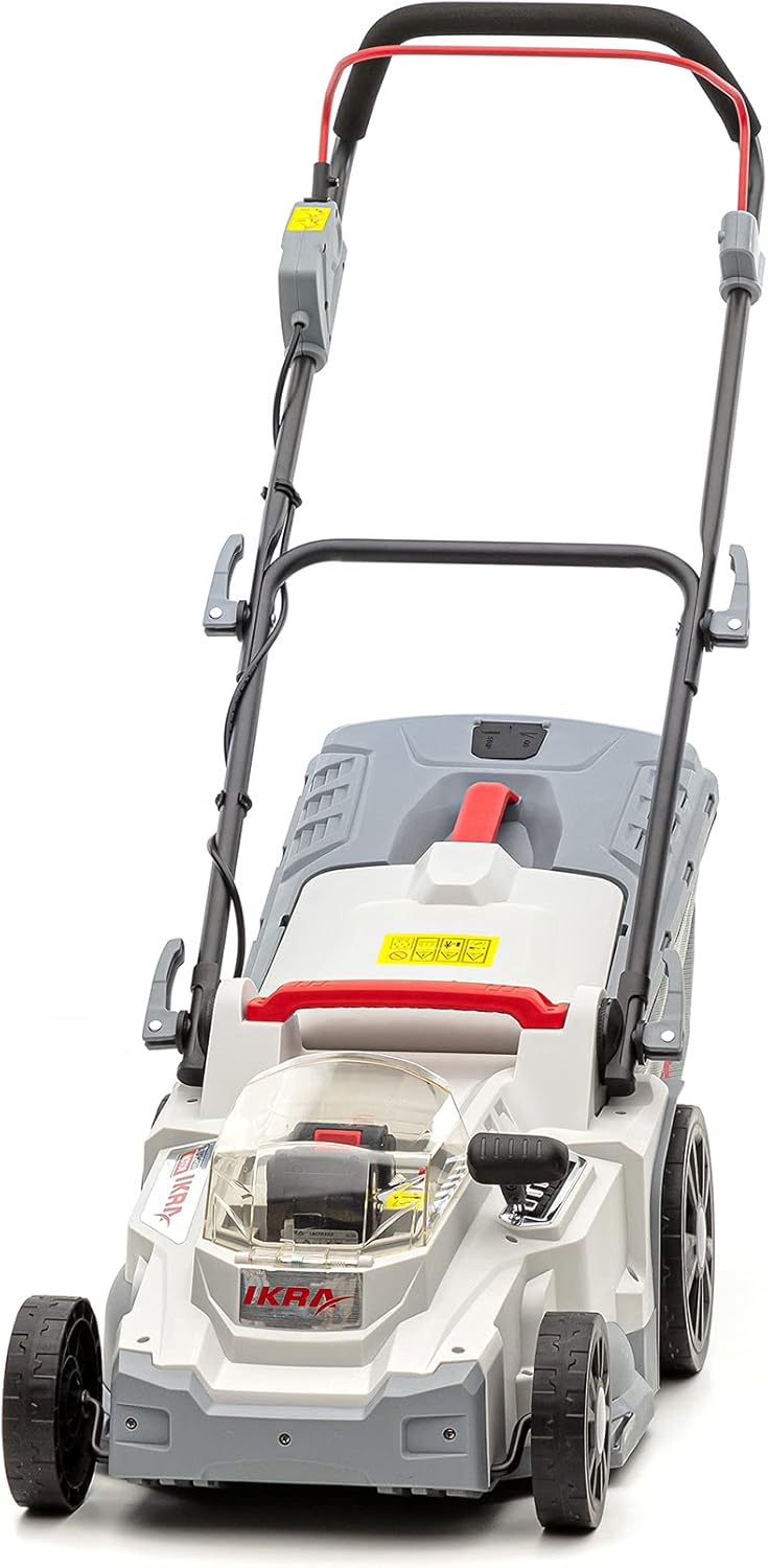 IKRA Accu Grasmaaier Mulchmaaier ICM 2/2037 incl. 2x accu & dubbele snellader, incl. reserve mes