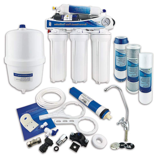 Finerfilters 5-stage reverse osmosis unit with pump, for domestic use - QUORE