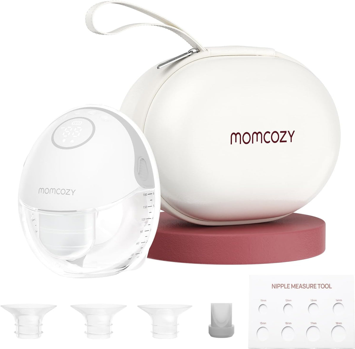 Momcozy M6 Hands-free Borstkolf - Draagbare 1-Pack met 3 Modi & 9 Zuigniveaus, 24mm Flens voor Meer Melkproductie - Comfortabel en Discreet (Cozy Grey)