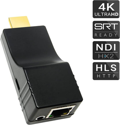 DDMALL 4K NDI-encoder, NDI|HX2 SRT RTMP RTSP ondersteund, H.265 H.264 HDMI-video-encoder voor livestreaming naar YouTube, Twitch, model HEV-4K