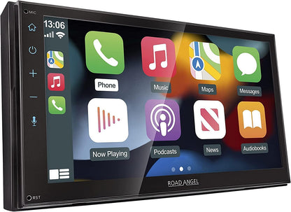 Road Angel RA-X621BT Autoradio met Apple Car Play, Android Auto, 7 Inch Capacitief Touchscreen, Bluetooth, Spotify, WAZE, Sat Nav, Zwart