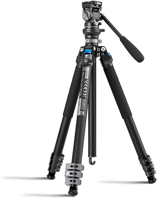 Statief – Reisstatief – Camerastatief – Fotostatief – Videostatief – Koolstofvezel, Vloeistofkop – Lichtgewicht 1,43 Kg, 152 Cm