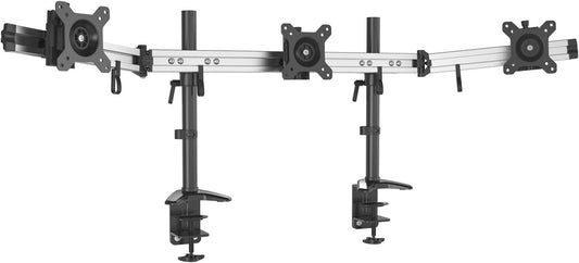 HFTEK 3-voudige Monitor TV Desk Mount Tafelbeugel houder voor schermen van 15 tot 27 inch - VESA 75/100 (MP230C-N)