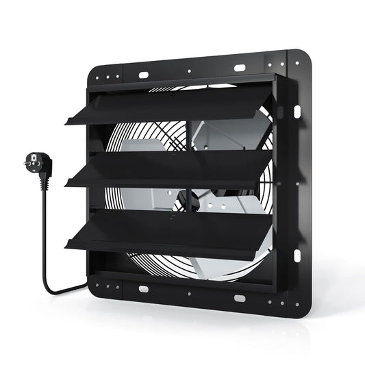 Afvoerventilator - Ventilator - Afzuigventilator - met Touchpad-bediening - voor Verwarming - Koeling - Booster - Groeitenten - Hydroculturen - Thuisgebruik Ventilatie - 250 mm - 32 x 5 x 26.2 cm - Zwart