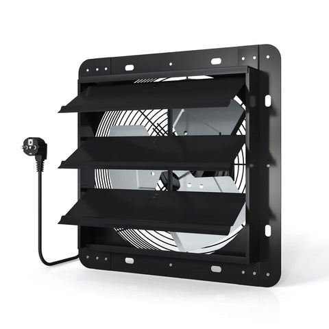 Afvoerventilator - Ventilator - Afzuigventilator - met Touchpad-bediening - voor Verwarming - Koeling - Booster - Groeitenten - Hydroculturen - Thuisgebruik Ventilatie - 250 mm - 32 x 5 x 26.2 cm - Zwart