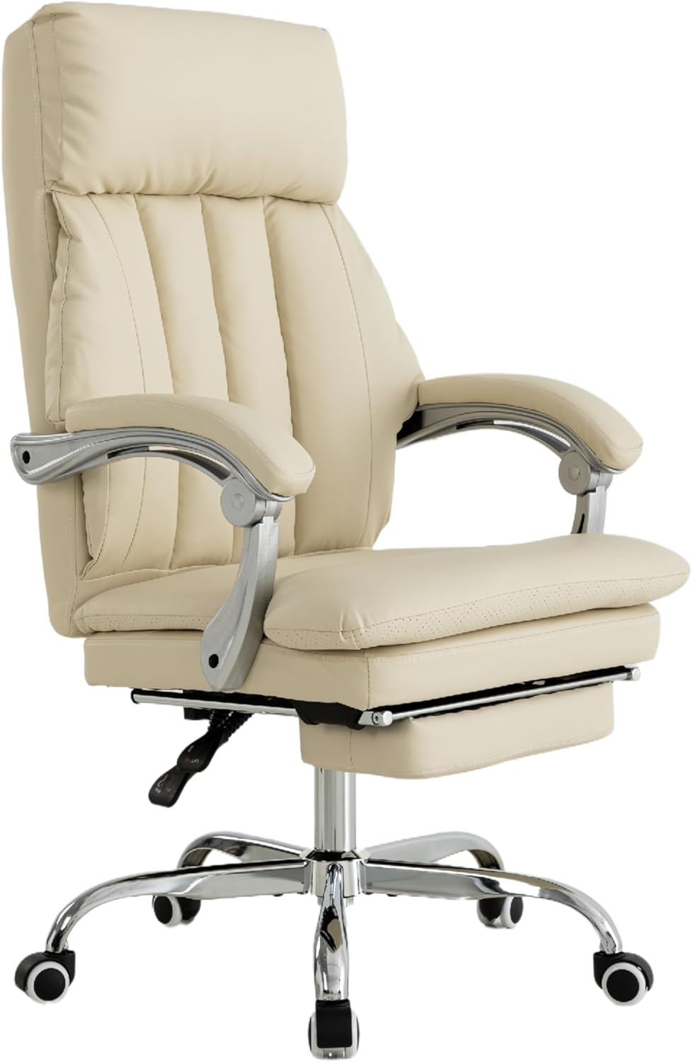 Relaxstoel – Fauteuil – Bureaustoel – Loungestoel – Ligstoel – Ergonomisch Ontwerp – PU Leer Met Voetensteun