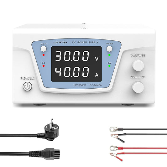 Tafelvoeding 30 V 40 A, hoog vermogen 1200 W, instelbaar met 4-cijferig LED-display, uitvoerknop en encoderbesturing