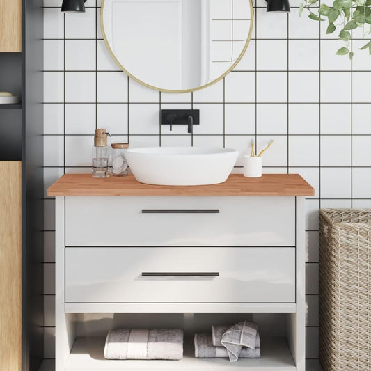 Bathroom countertop 100x50x2.5cm solid wood beech,bathroom countertop vanity,desk top work surface large tabletop tabletop tabletop type1 hardware - QUORE