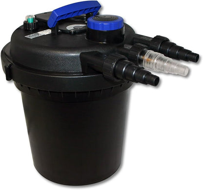 SunSun vijverfilterset voor 10.000 l met UVC 11 W, ECO-pomp 20 W, slang 25 m en fontein