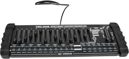 UKing DMX Controller, 384 kanalen, DMX512 controller, console, 240 programmeerbare scènes voor DMX besturing, DMX-lichtpult, party, DJ, disco, moving head, licht, podium, lamp, besturingsuitrusting