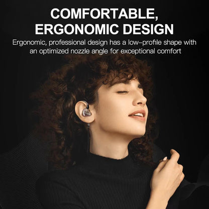 Draadloos in-ear monitor-systeem met in-ear oortjes – In-ear monitorset – Draadloze monitorset – IEM-systeem – Monitoroortjes – Tot 100 meter draadloos bereik – Dubbele drivers per oortje