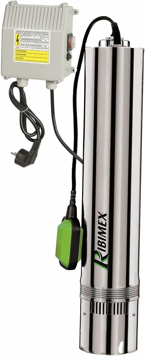 RIBILAND 07366 Deep Well Pump 750 W Zilver