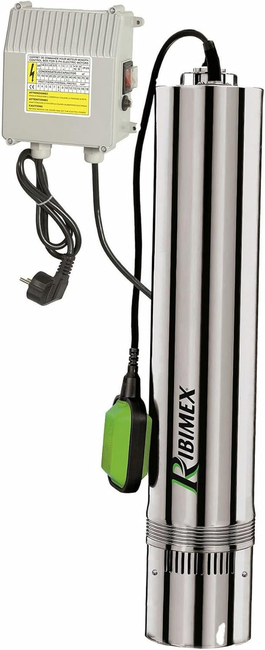 RIBILAND 07366 Deep Well Pump 750 W Zilver