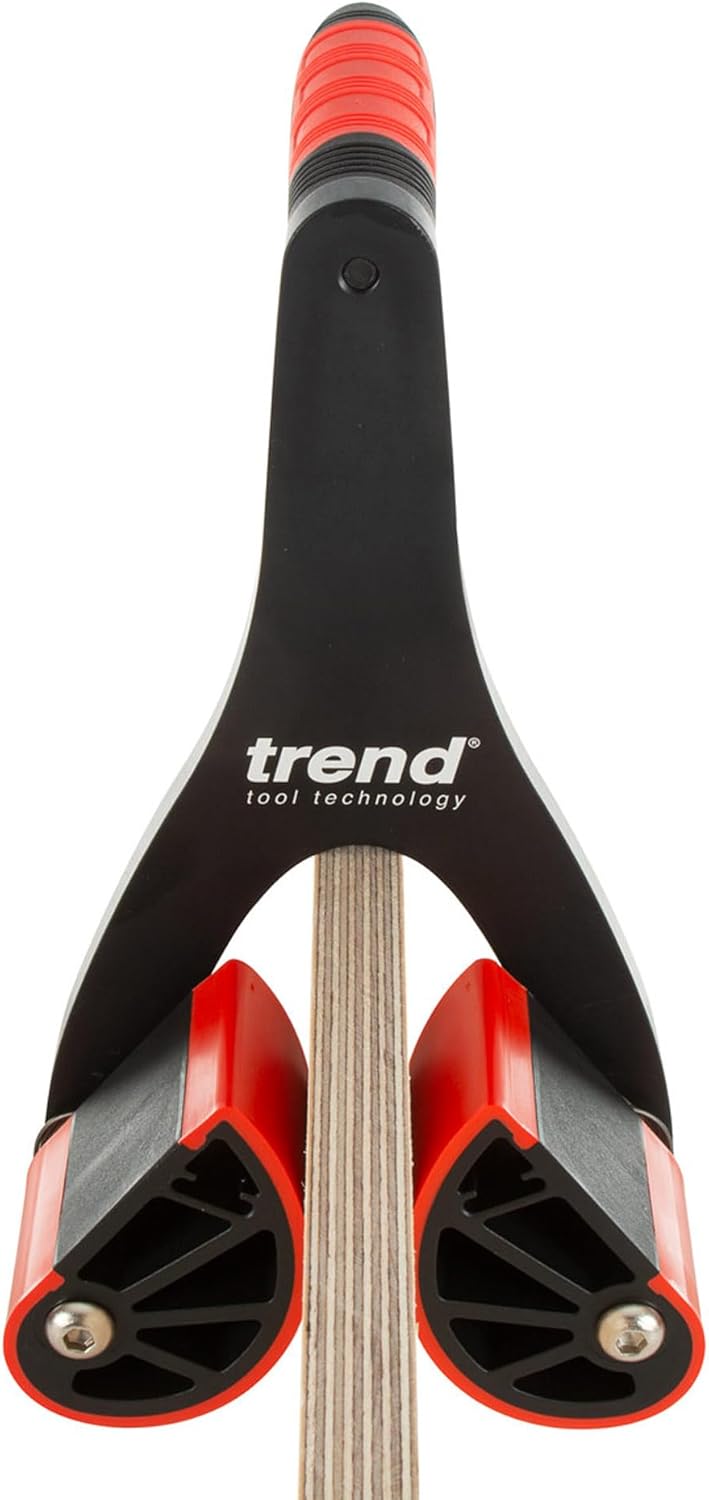 Trend Plaatdrager set voor deuren, werkbladen en plaatmateriaal, paar zelfinstellende tilhulpen voor materialen tot 65 mm dik, draagvermogen 75 kg per stuk, antislip rubberen bekken, P/CARRIER/2