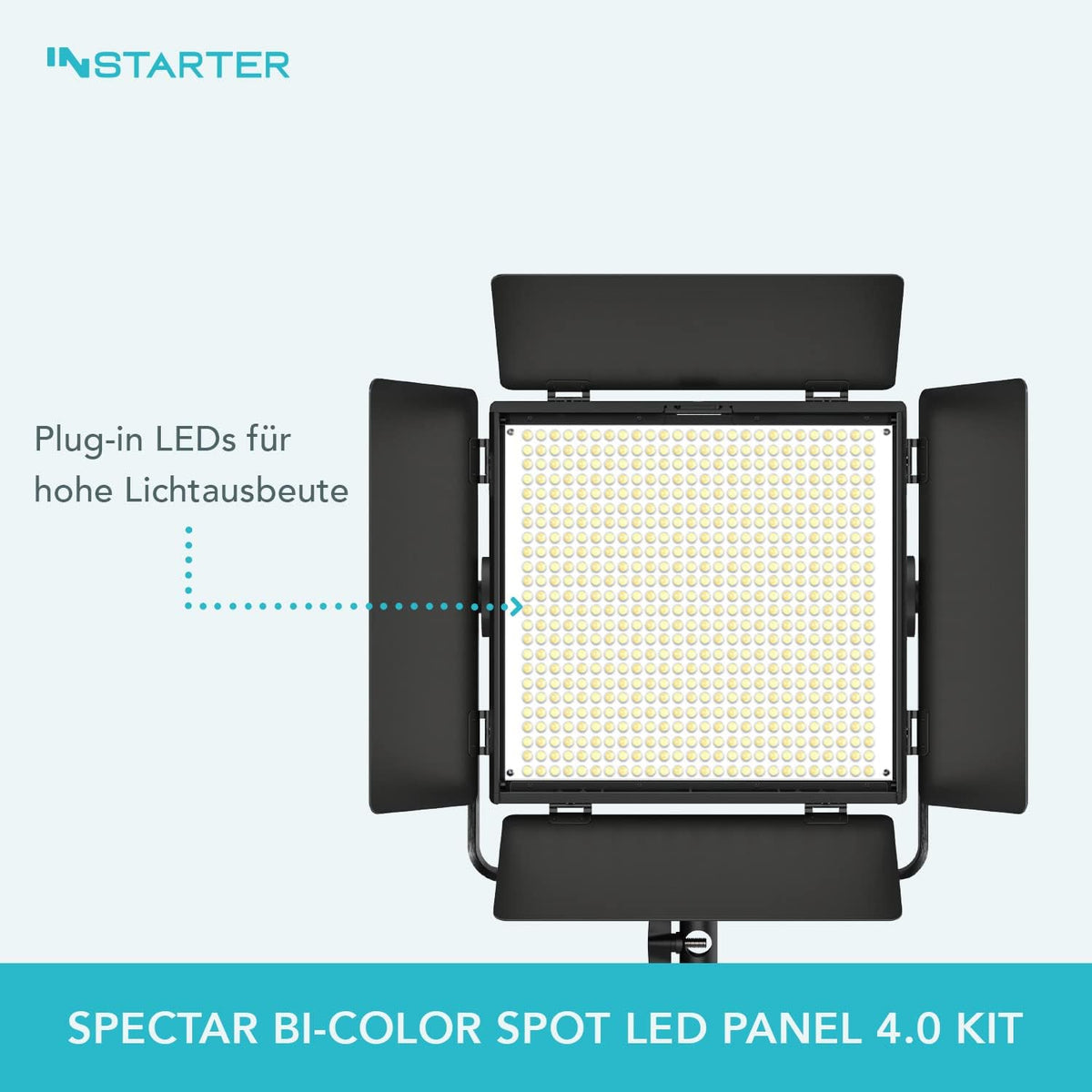 LED Videolamp Met Statief & App Bediening – Videolamp – Studiolamp – Vloglamp – Cameralicht – 50W – Bi-Colour 3200-7500K