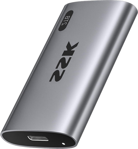 SSK 2TB External SSD Hard Drive, Portable External SSD up to 550MB/s, External SSD USB 3.2 Gen2 for iPhone 15/Pro, Windows, Mac, Android with LED Light, TRIM, SMART Supported - QUORE
