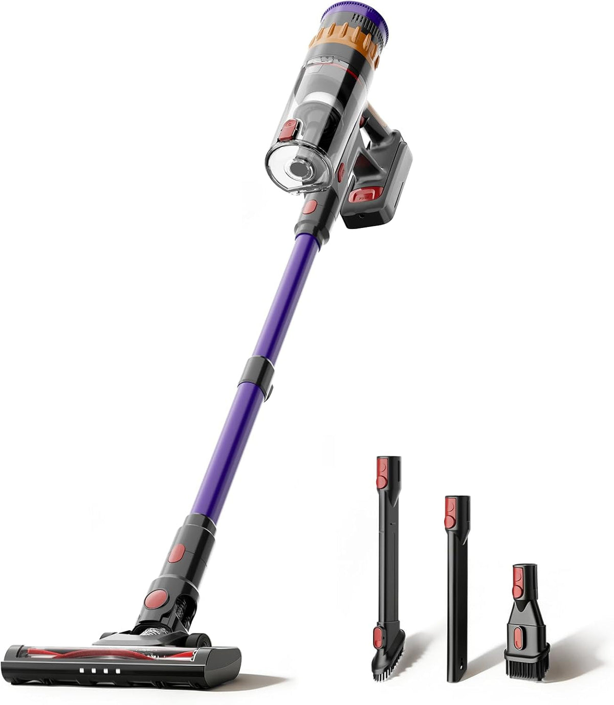 Draadloze Stofzuiger – Stofzuiger Zonder Snoer – Handstofzuiger – Steelstofzuiger – Kruimelzuiger – 40.000 Pa Zuigkracht – 42 Minuten Batterijduur