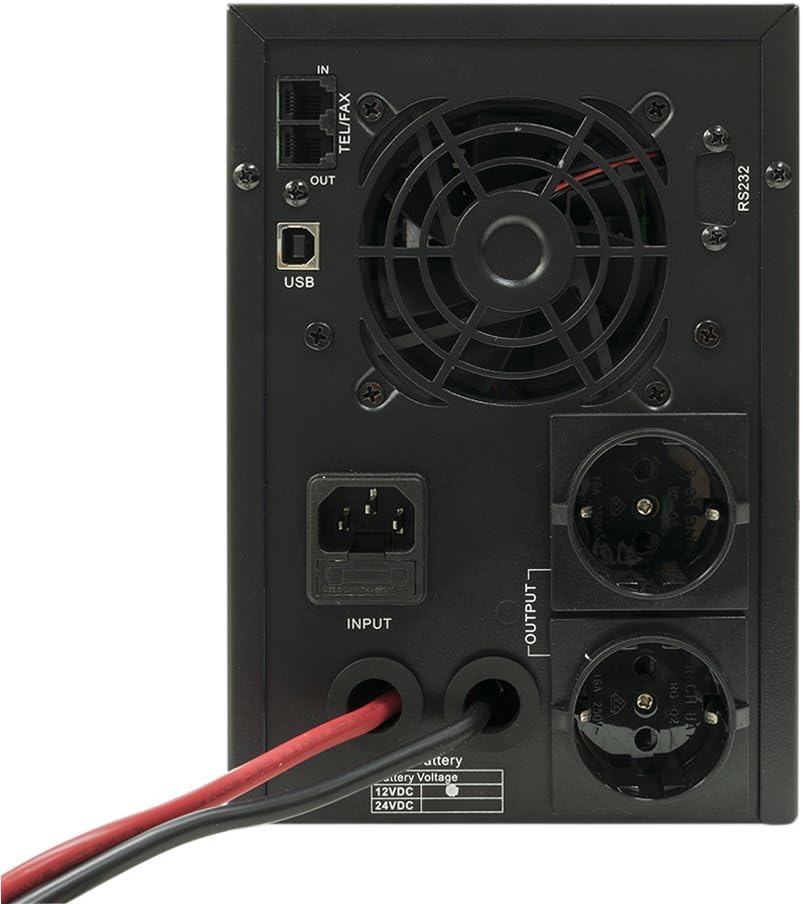 Backup-UPS, ononderbroken stroomvoorziening, SilverCloud 850VA, zuivere sinus, 850 VA/600 W, AVR-functie, 2 Schuko-stopcontacten