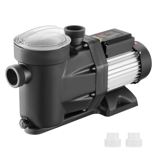 VEVOR Buitenaardse zwembadpomp, 220 V tot 240 V, dubbele snelheid, 1450/2860 omw/min, 1100 W, 27800 l/u, max. krachtige pomp, energiebesparende zwembadpomp voor bovengrondse zwembaden
