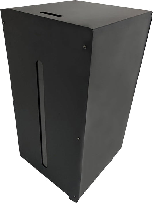 FIREFIX Pelletbox met wielen en tankdeksel, zwart gecoat,