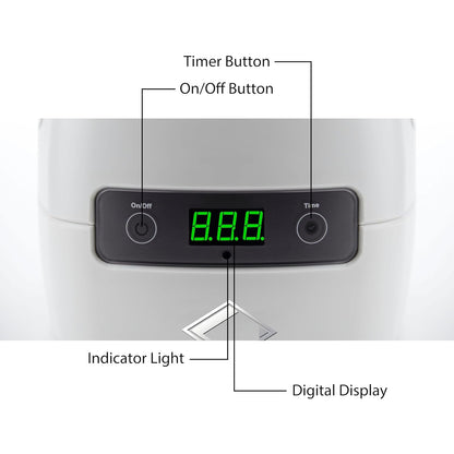 LifeBasis Professioneel ultrasoon reinigingsapparaat, brillenreinigingsapparaat met 5 tijdsinstellingen, 60 W, ultrasoon reinigingsapparaat voor sieraden, brillen, inktpatronen, gereedschap