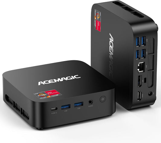 ACEMAGICIAN Vista Mini V1 Mini-pc, in11 Pro alder Lake-N97 (tot 3,6 GHz), 16 GB DDR4 1TB SSD Micro Desktop Computer|HDMI+DP|USB3.2