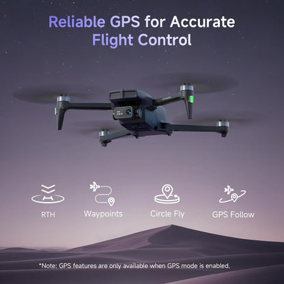 Ameta Drone met Camera 4K Professional, S20 Pro GPS Drone voor Kinderen en Volwassenen met Auto Return/ 50 Minuten Vliegtijd/Follow Me/Intelligente Modus/Gebarenbediening, Onder 249g