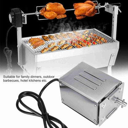 Shish Kebab Grill met Motor, 30 Kgf Roestvrijstalen BBQ Draaispitmotor, Elektrische Braadgrillmotor, Elektromotor 230 V Verstelbaar, Speenvarkengrillmotor (EU-stekker 220 V)