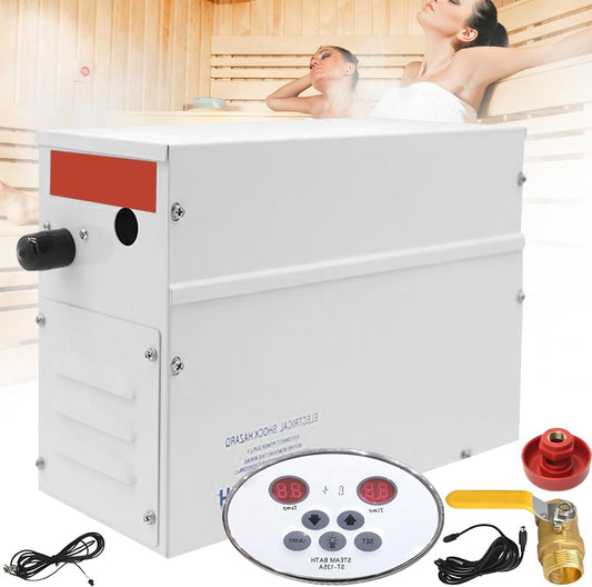 Sauna Stoomgenerator – Stoomgenerator – Stoombad Verwarming – Sauna Verwarming – Stoommachine – 3 kW Vermogen – Roestvrijstalen Verwarmingselement 316 - QUORE