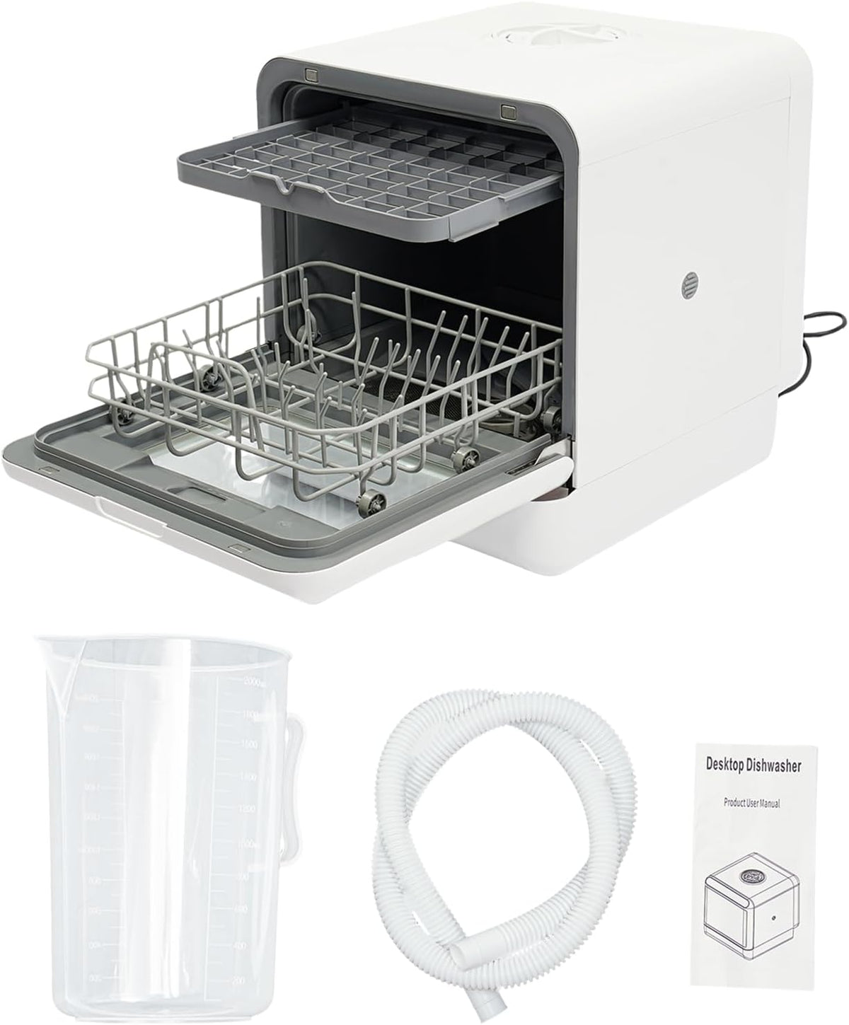 Tafelmodel Vaatwasser – Draagbare Vaatwasser – Mini Vaatwasser – Compacte Vaatwasser – Vrijstaande Vaatwasser – Ruim 6L Waterreservoir – Stil 52 dB Geluidsniveau