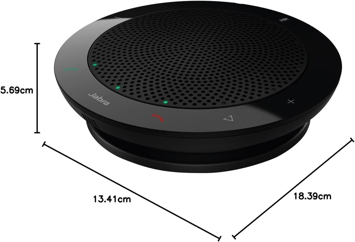 Jabra Speak 410 Speakerphone – Unified Communications-geoptimaliseerde Draagbare Conferentiespeaker met USB – Plug-en-Play-verbinding met Computers