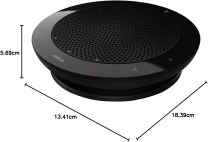 Jabra Speak 410 Speakerphone – Unified Communications-geoptimaliseerde Draagbare Conferentiespeaker met USB – Plug-en-Play-verbinding met Computers