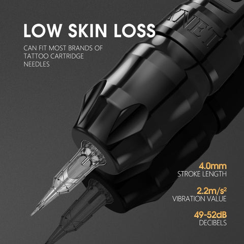 Titan - Tattoo Machine - Tattoo pen - Tattoo Set - Complete set voor beginners & gevorderden - Tattoo Machine Pen - 2400mah - 12V - Verstelbare slag 4mm - 10500Rpm - Zilver